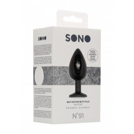 Черная анальная пробка N 91 Self Penetrating Butt Plug - 9,5 см.